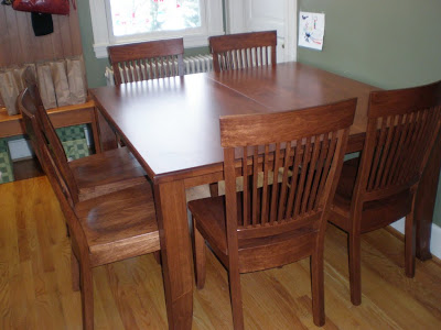 54 x 54 Pennsylvania Table and Harvest Chairs and Chocolate Cherry and Sunrise Cherry
