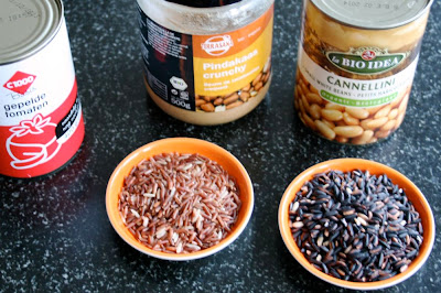 Protéines Vertes : variation Fureur du Dragon : balle vapeur de riz et haricots : les ingrédients.