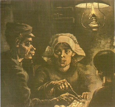 Vicente Van Gogh: Detalle de los comedores de patatas (1885) La obra ... Vicente Van Gogh: Detalle de los comedores de patatas (1885) La obra ...