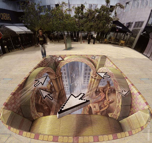 3D Pavement Illusions By Kurt Wenner