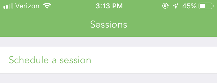 To schedule a block sessioin for later, tab the 'Sessions' tab at the bottom and select 'Schedule a Session.'
