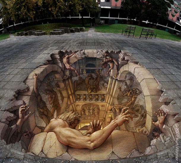 3D Sidewalk Chalk Art: 4 of the World's Most Talented Street Artists |  DeMilked