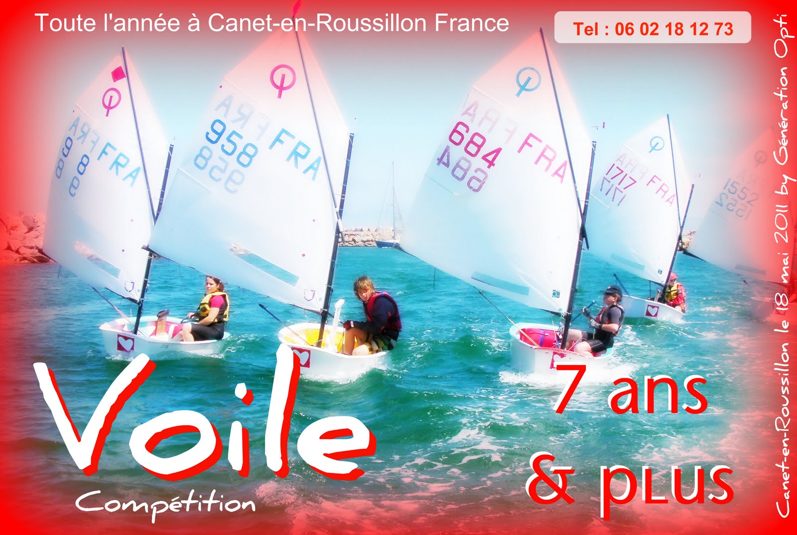 voile optimist 66 generation-opti Canet-en-Roussillon Perpignan