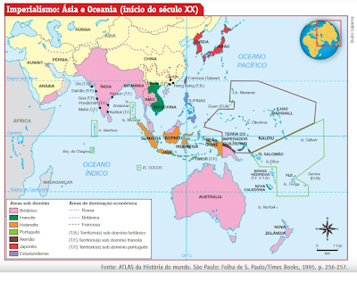 Veredas do Tempo: Mapa: Imperialismo na Ásia e Oceania - início do s... |  Mapa, Povo celta, Francisco goya