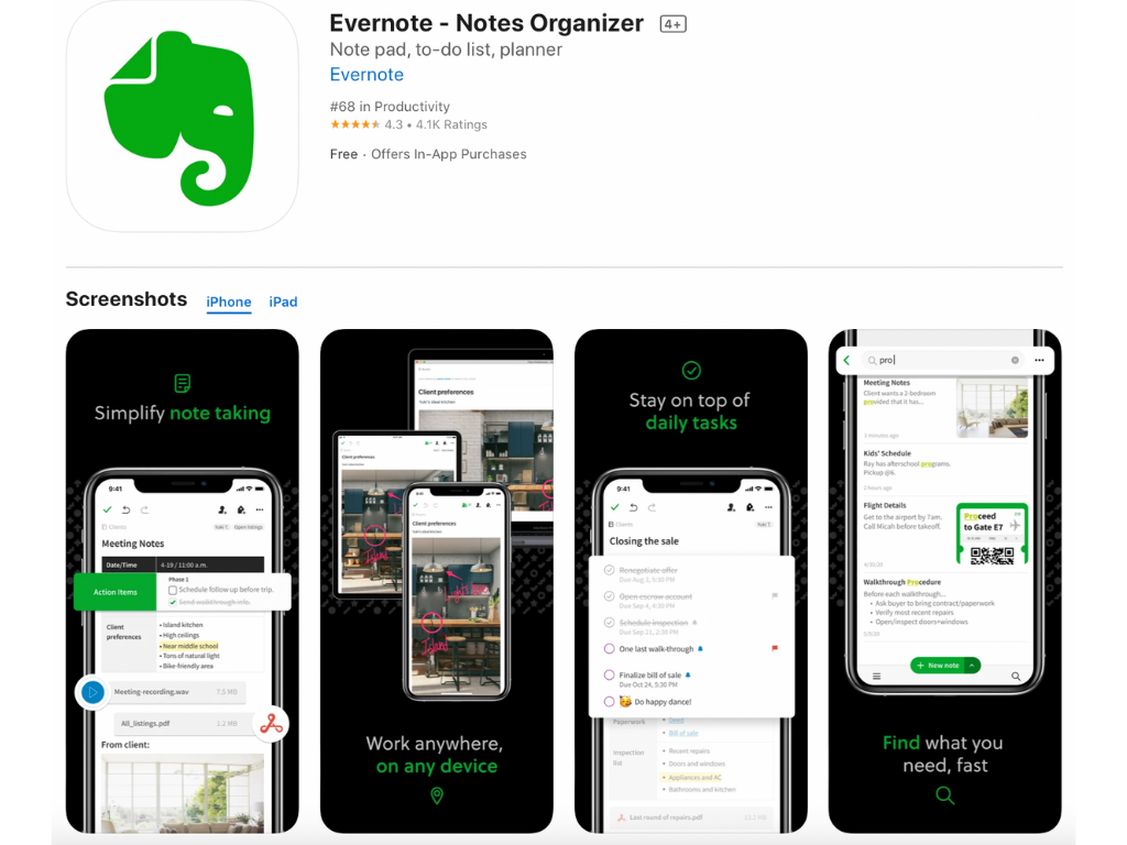 Best apps for law school Evernote