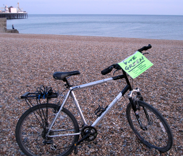 Vote Green Bike Brighton Beach