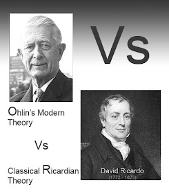 Ohlin modern theory vs classical ricardian theory