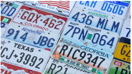 driver license plates for multiple states