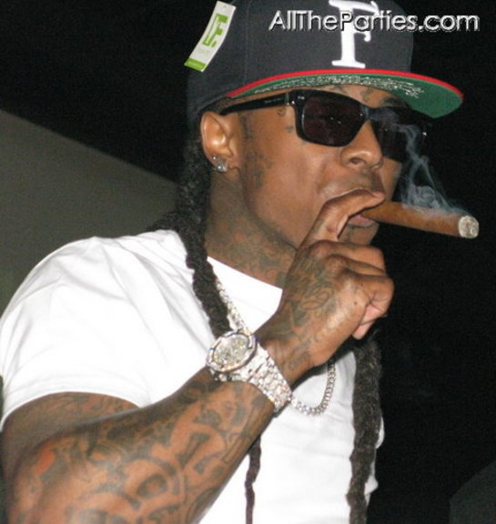 Foto do Lil Wayne na festa Super Bowl no clube Escapade Foto do Lil Wayne na festa Super Bowl no clube Escapade