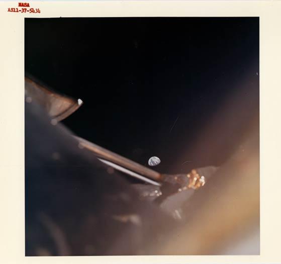 Earth View and Part of Lunar Module taken by Apollo 11