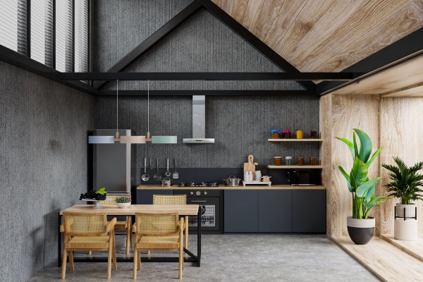 interior-spacious-kitchen-with-concrete-wall