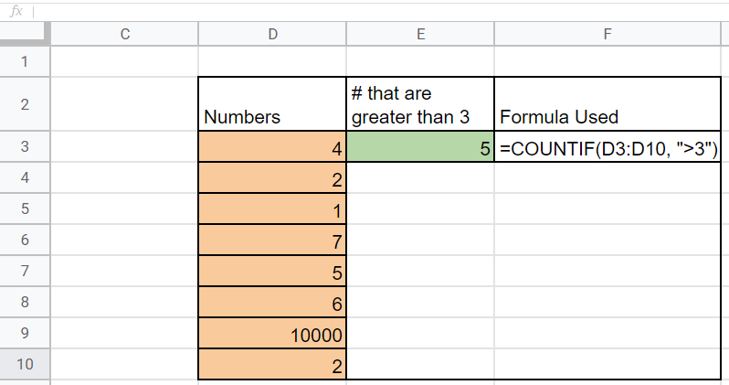 Used a Countif / Count if statement, which is a special if statement in spreadsheets. It counts based on the amount of times something is true