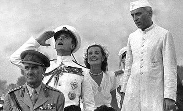 Old India Photos - Mountbatten with Jawaharlal Nehru