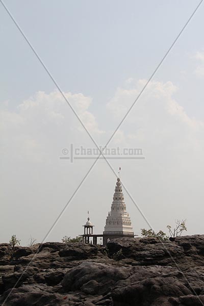 Temple above potholes