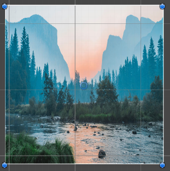 Image of Unity Image UI, with a picture of a landscape