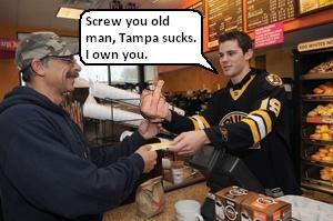 Bruins poke fun at Tampa Bay fans, make them cry