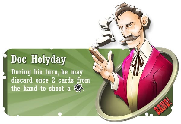 Character Guide: Doc Holyday | The BANG! Card Game Blog