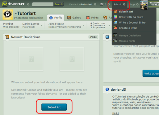 Submit art no deviantART Submit art no deviantART