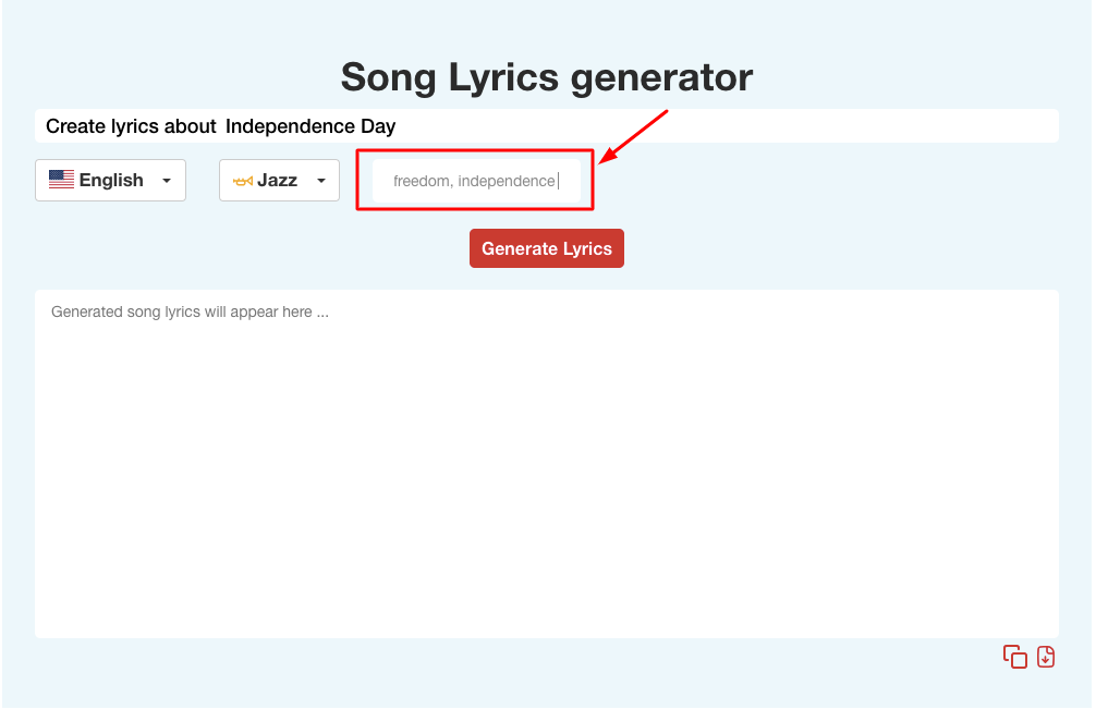 Paraphrasingtool.ai's Song Lyrics Generator: A Tool for Writing Original and Creative Songs 7