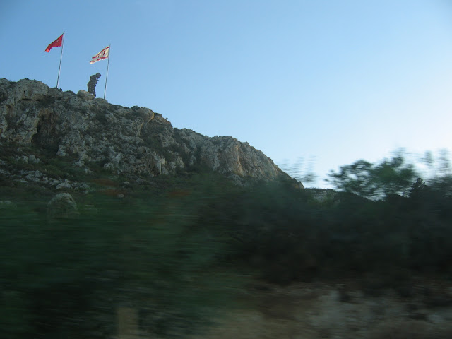 Турецкий Флаг На Кипре На Горе Фото