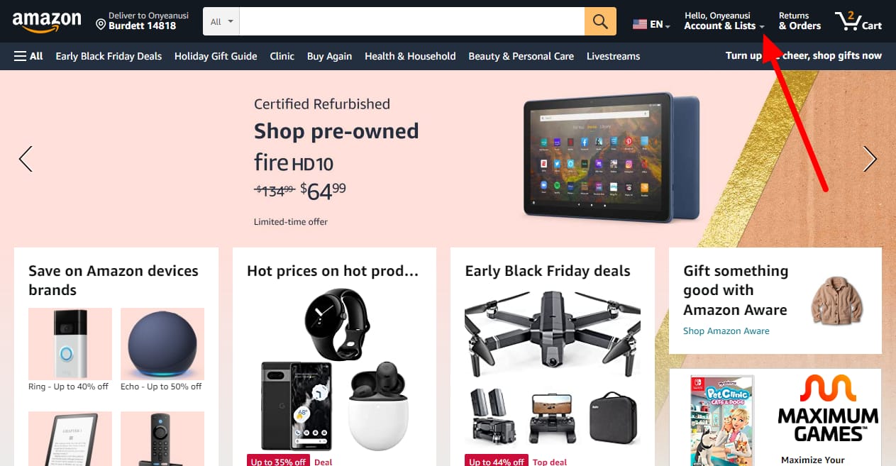 How To View Amazon Private Wishlist On Desktop - image 1