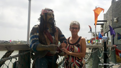 Cynthia and a pirate.