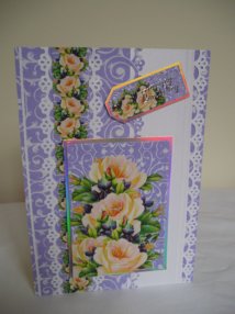 Card designed using Design House Floral Bouquets Decoupage Sheets