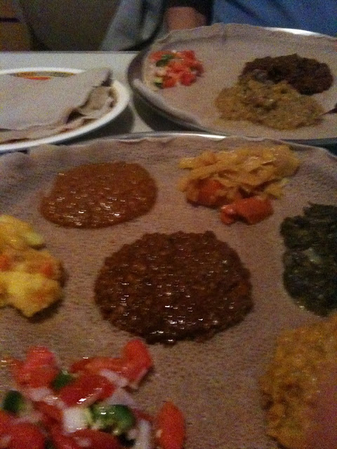 Vegetarian platter at Lalibela's Ethiopian Restaurant