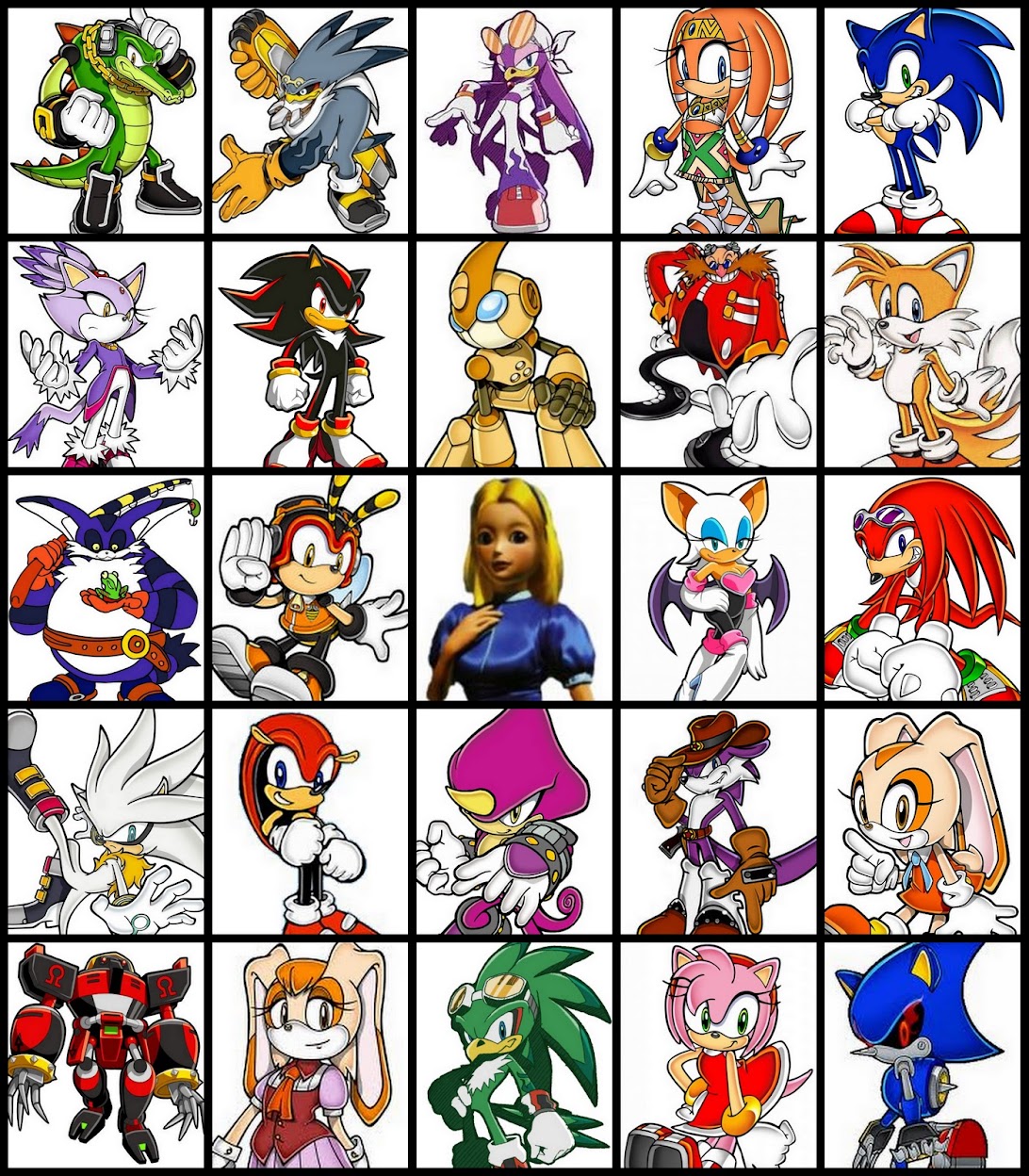 sonic characters names and pictures