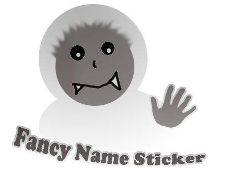 [Image: Fancy Name Sticker]