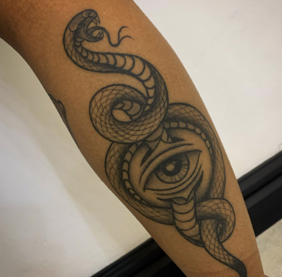 Snake Evil Eye Tattoo