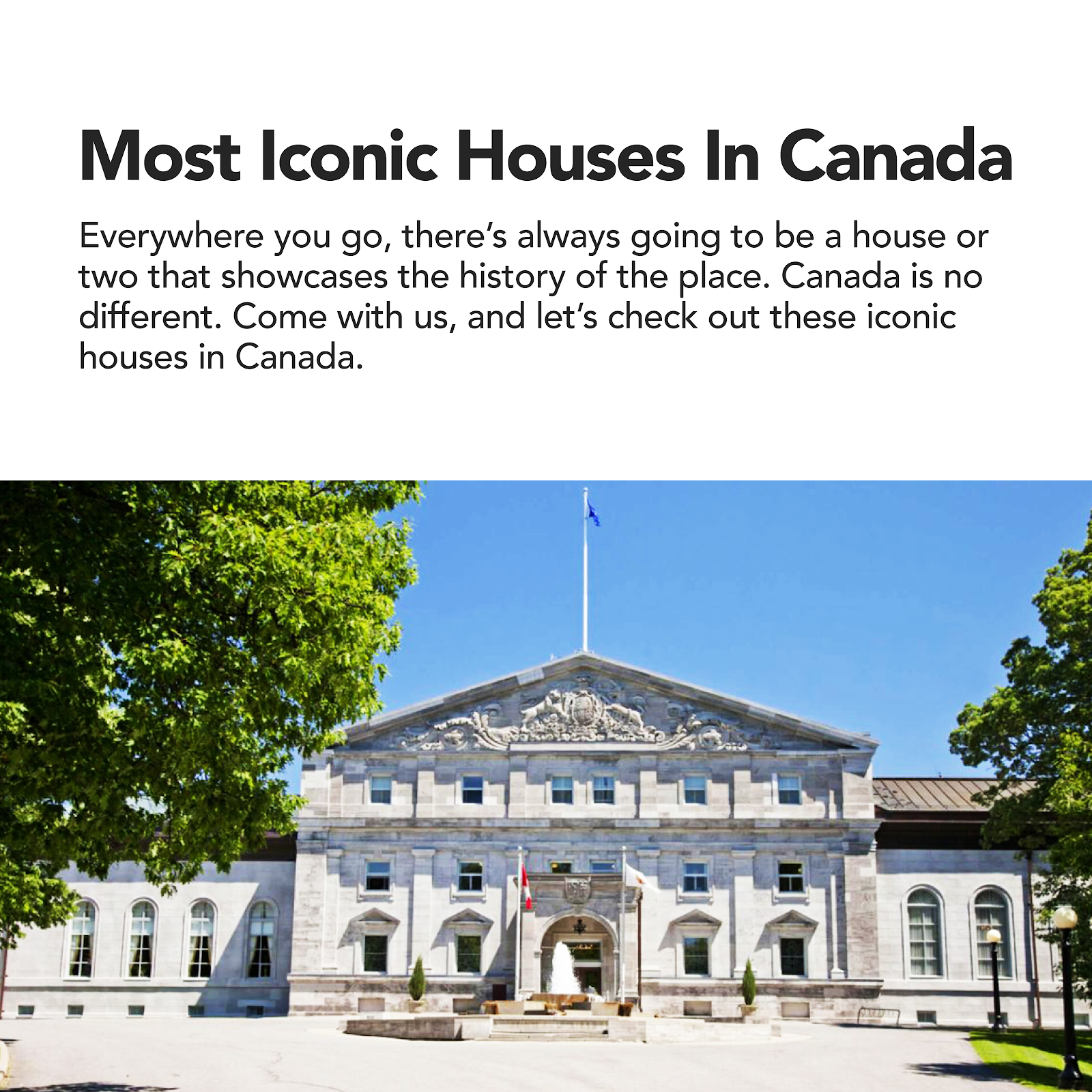 Most Iconic Houses in Canada real estate homes mansions historic