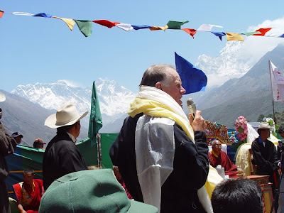 Peter Hillary at the Everest Golden Jubilee at Tengboche in 2003, venue for the presentation of the first Hillary Medal