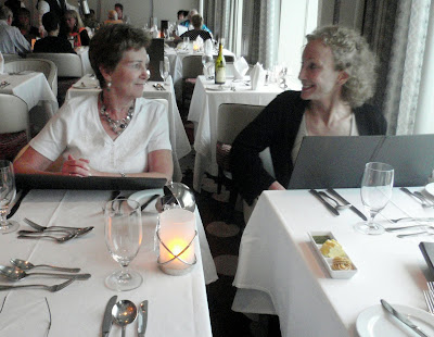 Dinner: Always a Chance to Meet New Friends (Julie on the right.  Dottie on the left.)
