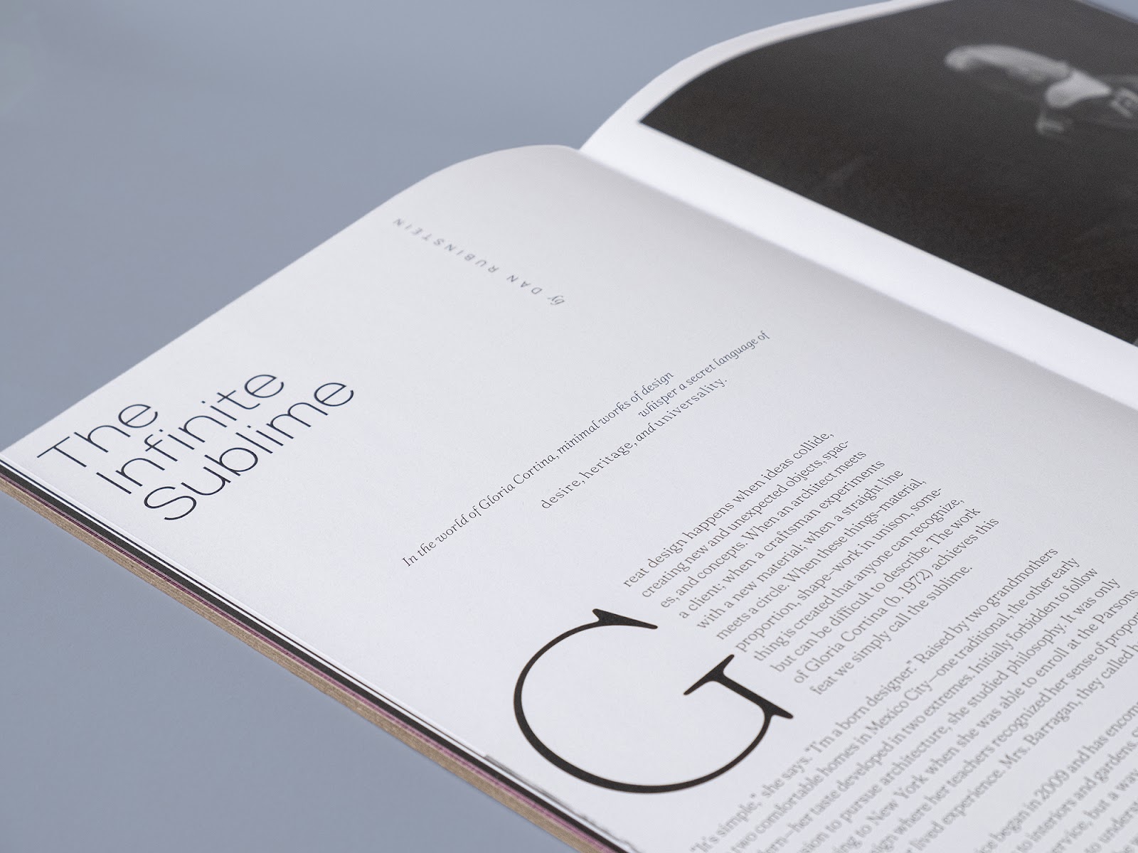 Editorial design photo of the book Gloria Cortina, The Infinite Sublime