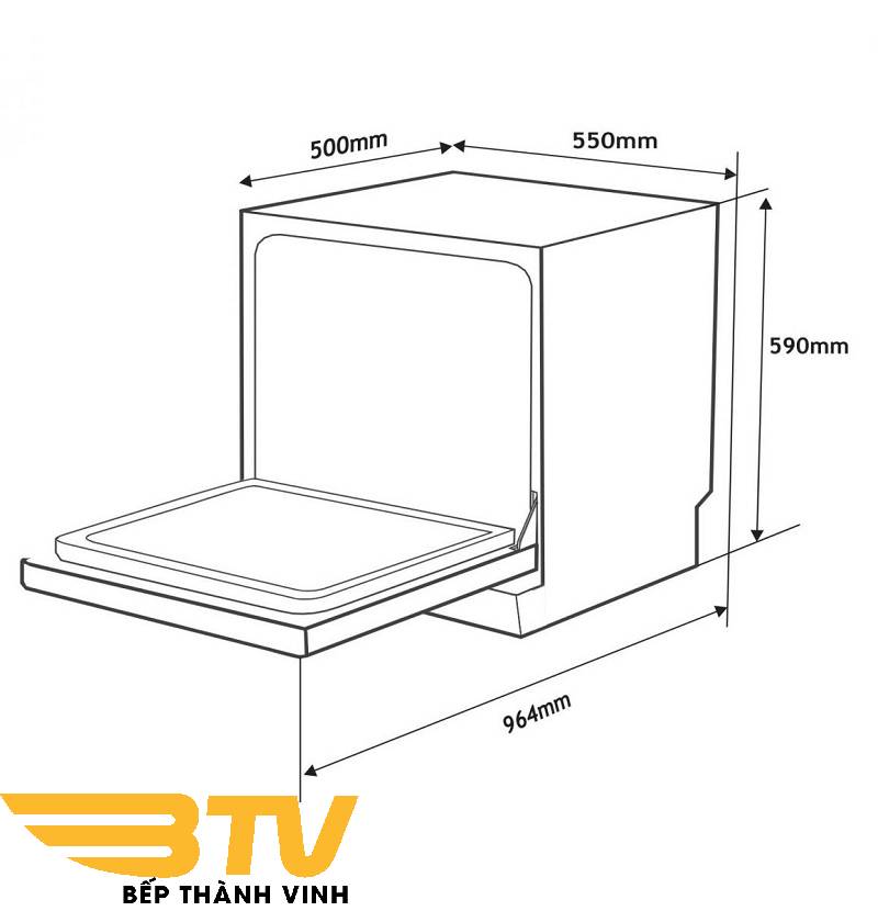 Máy rửa bát Arber ABMRB08GD