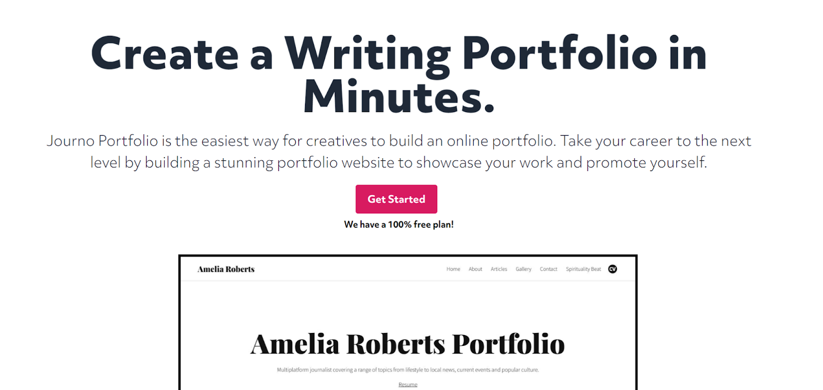 creating your writer's portfolio on Journo Portfolio