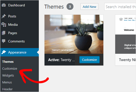 Como acessar o Personalizador do WordPress