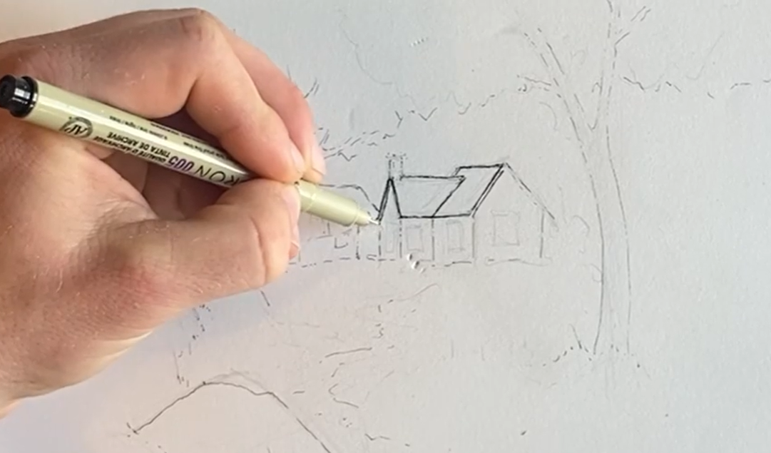 drawing a tiny house
