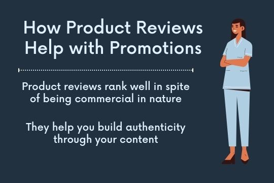 promote affiliate links with product reviews