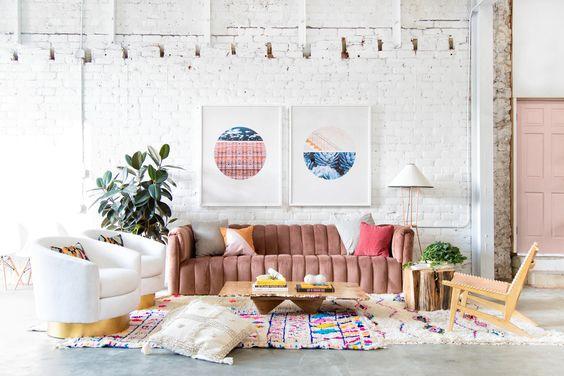 Moroccan living room rug