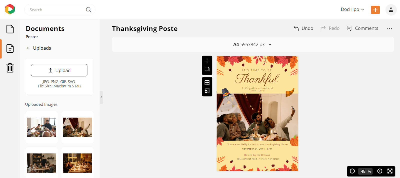 Thanksgiving Poster Design after Repositioning