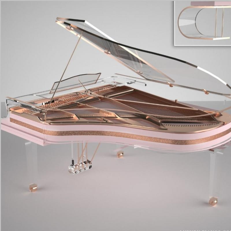 Lucid Elegance: đàn piano màu hồng lọt top những cây đàn piano đẹp nhất