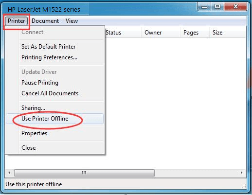 fix printer offline hp