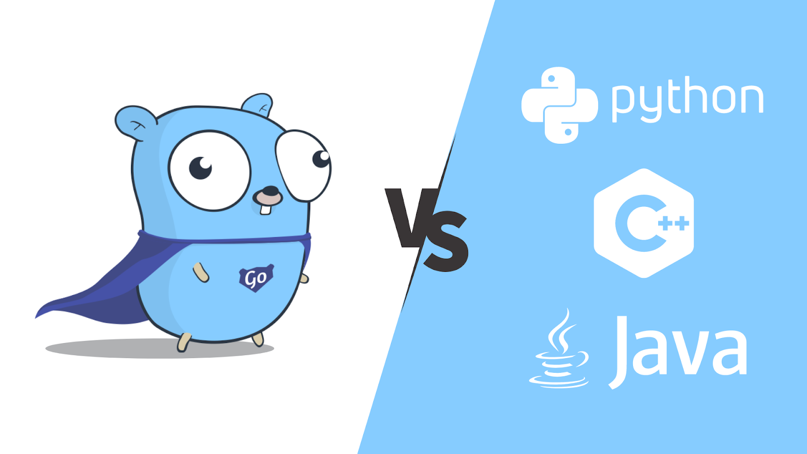 Golang vs python, C++, java