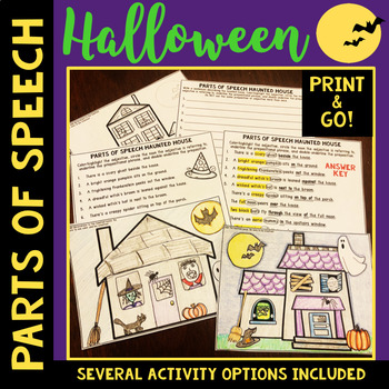 Parts of speech Halloween activities