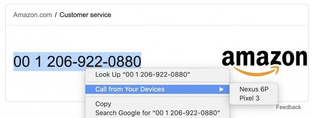 Lancer un appel depuis Chrome vers votre Android