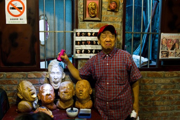 Anime vs Real-life: Touring the Real-life Locations of Spirited Away - The heads were drawn taking these masks as a reference