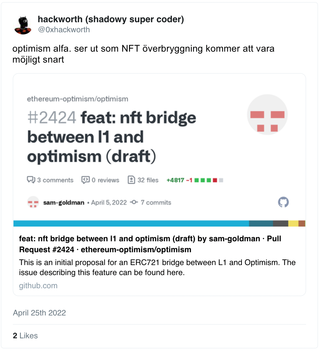 Optimism och NFTs