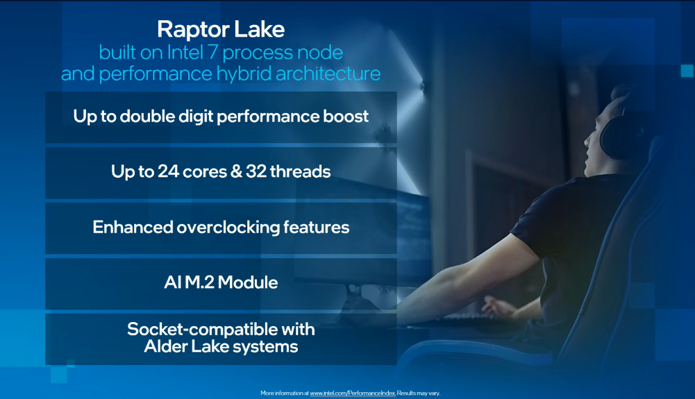 A list of key features of the Raptor Lake 13th Gen Intel® Core™ Processor